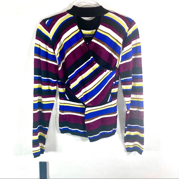 RACHEL Rachel Roe Victorian Violet Stripe Top - Picture 3 of 8